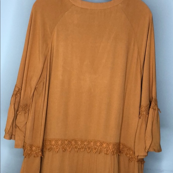 Boho style Camel color dress - Picture 10 of 11